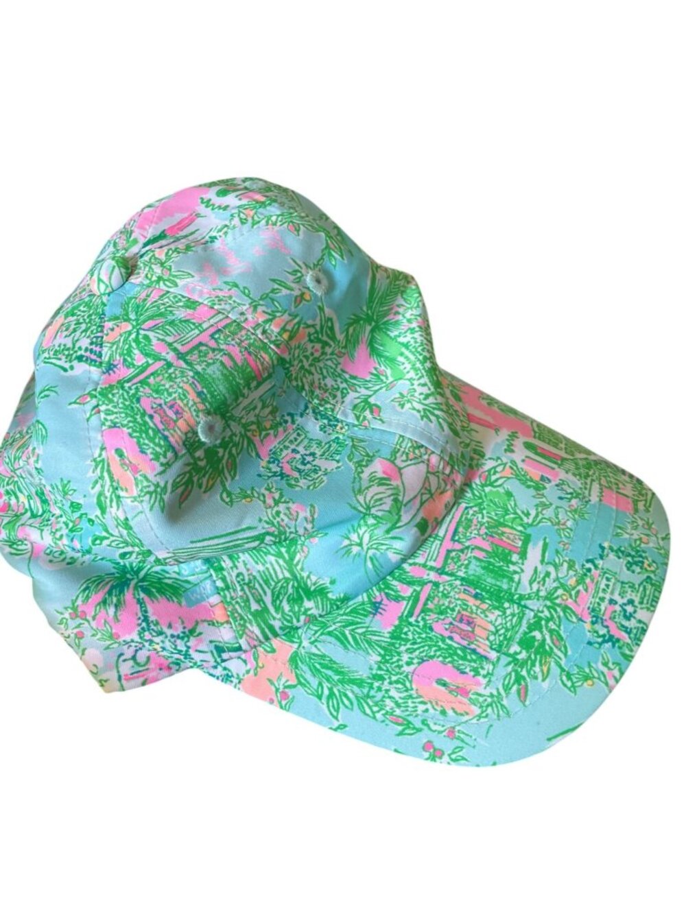 Lilly Pulitzer Run Around Baseball Hat Cap - Lilly Loves Palm Beach Print - OS - Picture 2 of 10